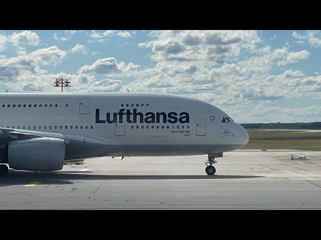 Lufthansa A380 First Class - First Flight After 3 years from Munich to Boston