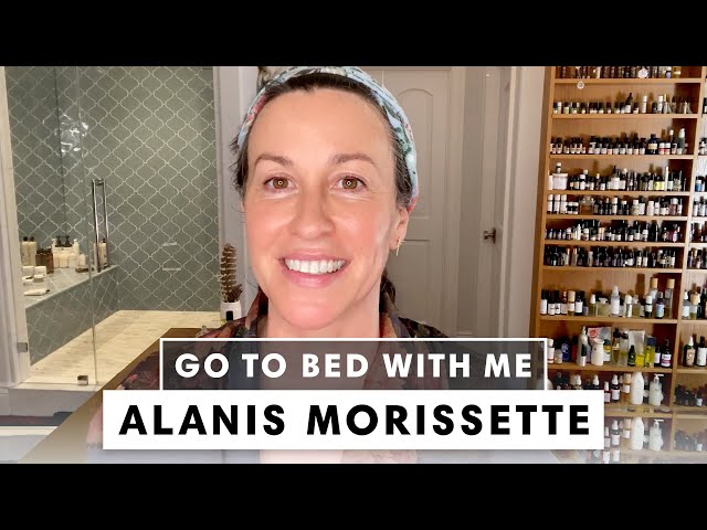 Alanis Morissette's 18-Step Nighttime Skincare Routine | Go To Bed With Me | Harper's BAZAAR