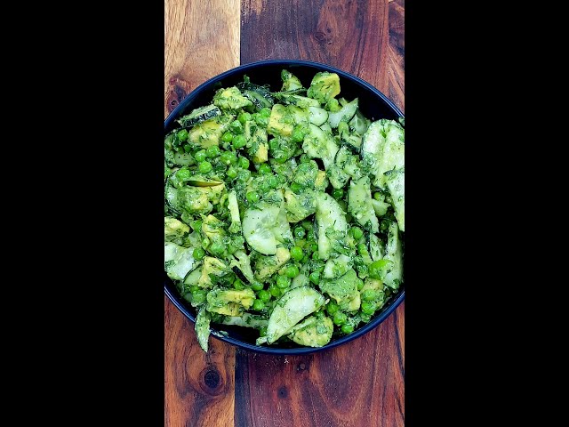 Creamy Avocado, Cucumber, Peas & Herbs Salad Bowl SHORT