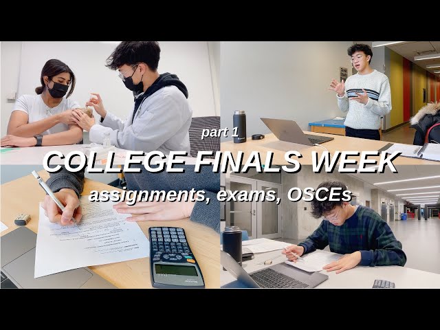 COLLEGE FINALS WEEK | studying 10 HOURS a day & preparing for an OSCE *productive exam week vlog*