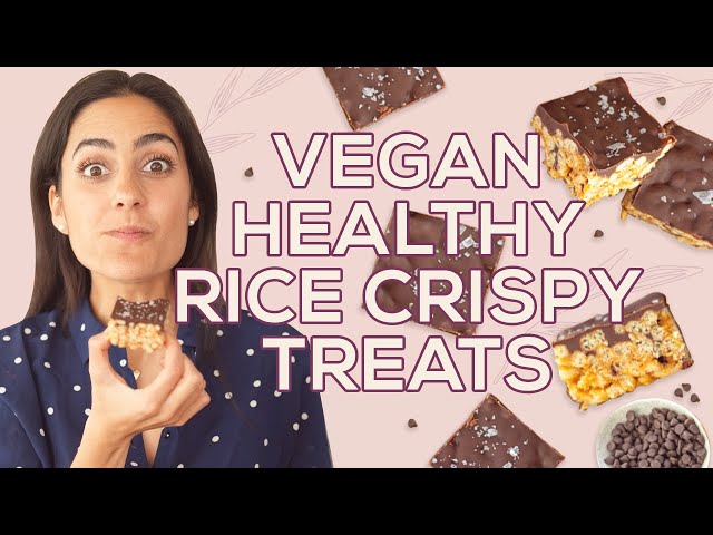 Vegan & Healthy Rice Crispy Treats - Two Spoons