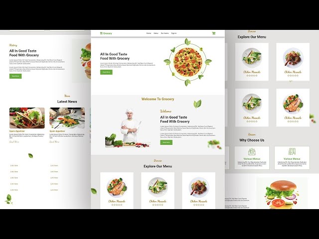 Restaurant Website Design Using HTML, CSS & JS (Free Source Code)