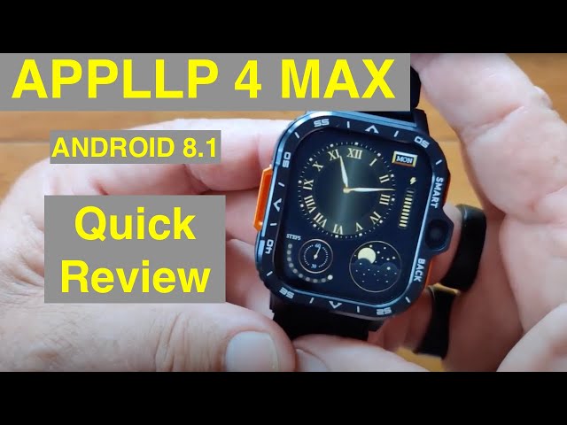 LOKMAT APPLLP 4 MAX Square Android 8.1 Dual Cams 4GB/64GB 4G Smartwatch: Quick Overview