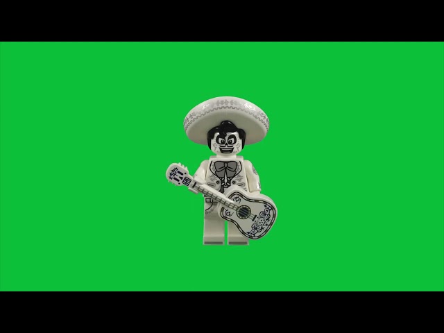 Stop Motion Build LEGO Ernesto de la Cruz Minifigure 71038-10 Green Screen