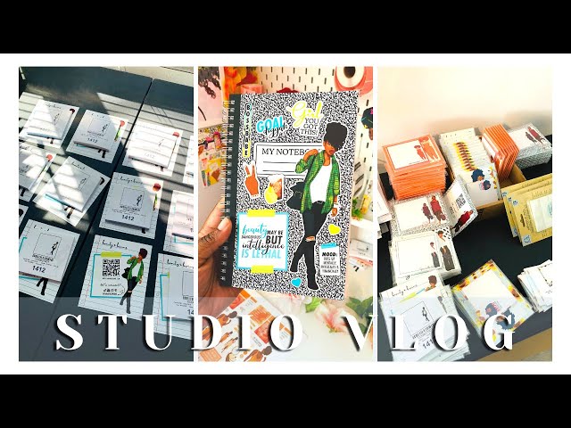 STUDIO VLOG | PREPPING MY POST IT NOTES AND SHOWING OFF MY NOTEBOOK SAMPLE| TAWANA SIMONE✿