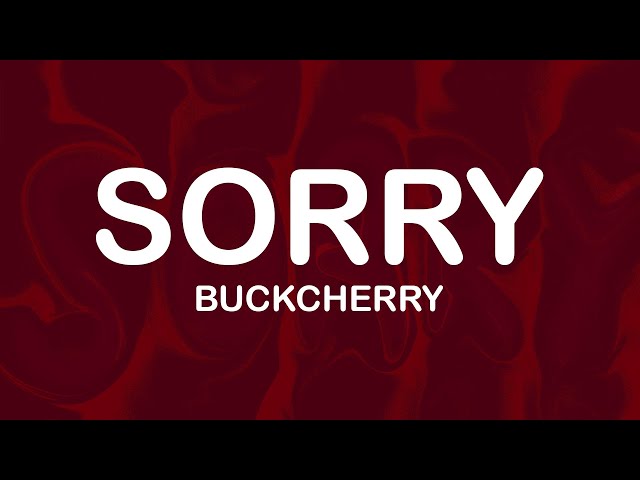 Buckcherry - Sorry (Lyrics / Lyric Video)