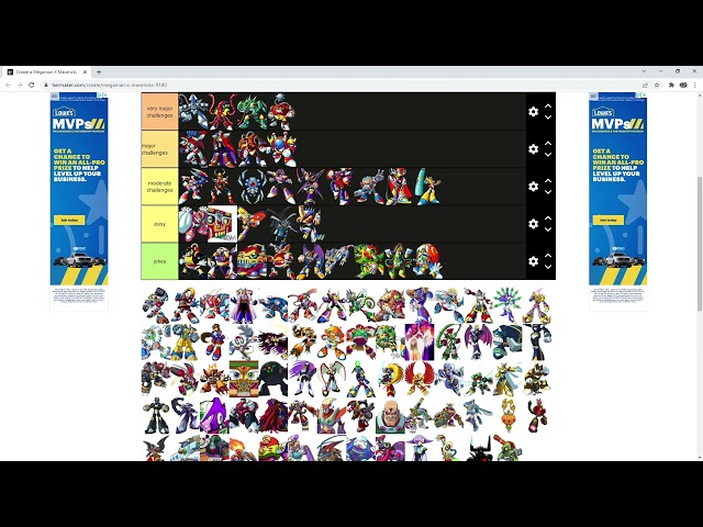 Mega Man X Boss Difficulty Tier List Update (3/21/2022 Post-Boss Rush)