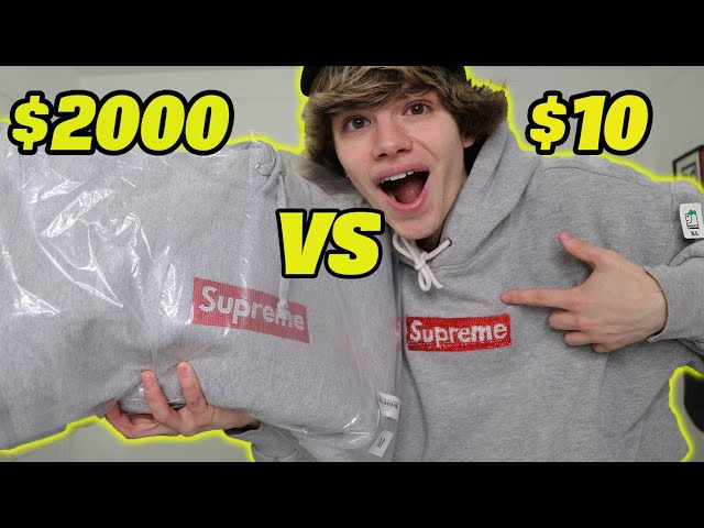 $2,000 vs $10 Supreme x Swarovski Box Logo - Hypebeast DIY