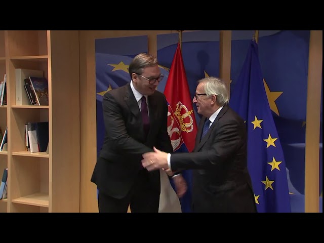 President Jean-Claude JUNCKER receives the President of Serbia, Aleksandar VUČIĆ