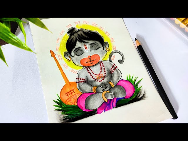 Hanuman Ji Drawing Step by Step | Hanuman Jayanti Creative Pencil Sketch | #33