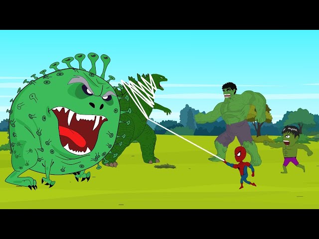 Super Hero: Hulk vs Spider Man: CORONAVIRUS Attack BLUE HULK [HD] |  Super Hero & Godzilla Animation