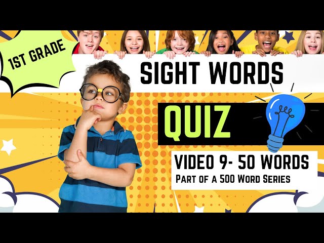 Fun Learning Games: 1st Grade Sight Words Quiz for Young Readers!