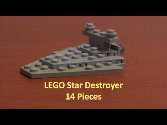 How To Build A LEGO Star Wars Mini Star Destroyer With 14 Pieces (Design 2)