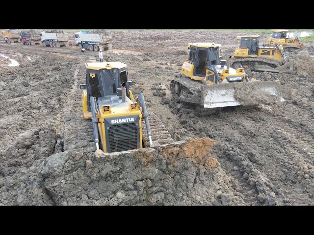 Incredible ! Bulldozers pushing wetland operation with expertly |​​ Machine Kh