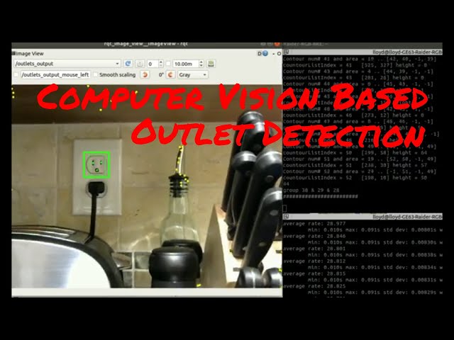 Robot Computer Vision Based Outlet Detection with OpenCV. Light enough for Raspberry Pi Robotics.