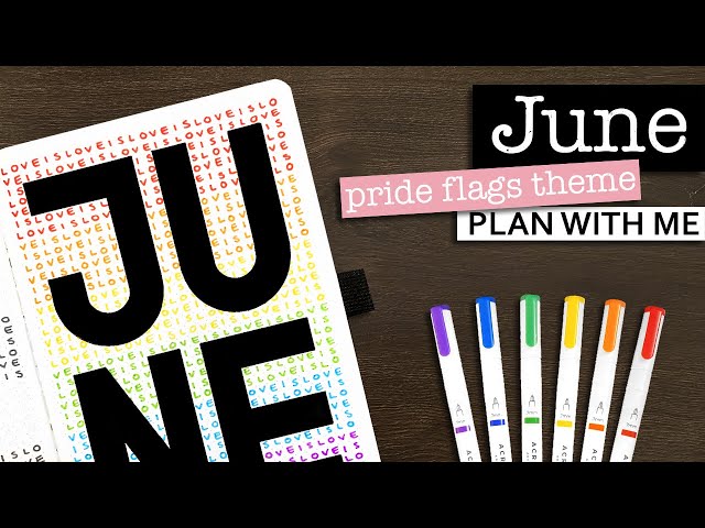 Pride Flags Theme Bullet Journal Setup 💜 June Plan With Me