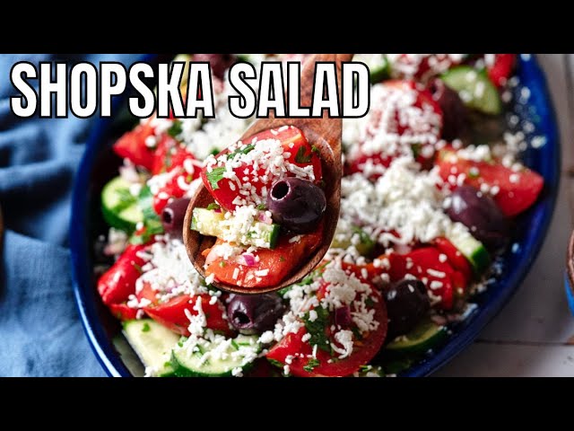 10-Minute Cucumber Tomato Salad (Shopska Salad)