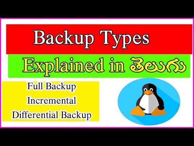 Backup Types Explained In Telugu