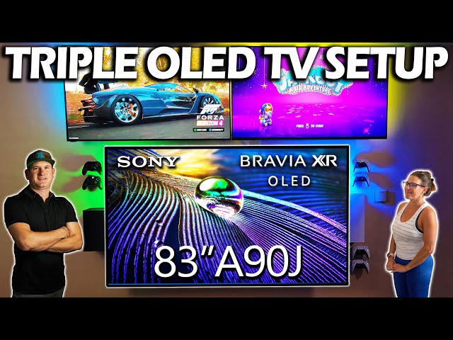 83" Sony A90J OLED TV Setup PS5 & Xbox Series X