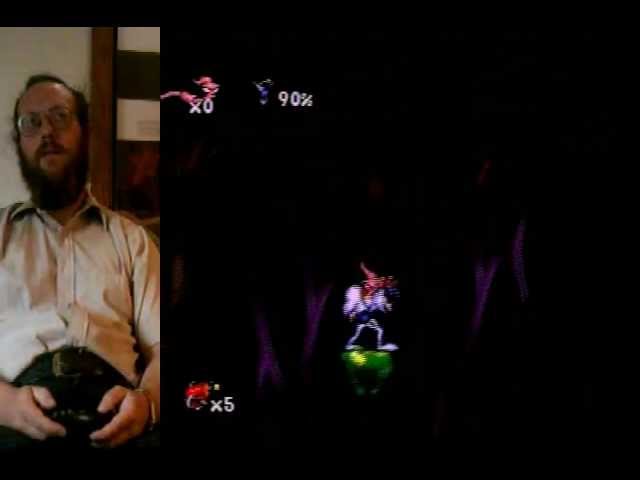 Beating Earthworm Jim with my cat, Part 10:  Buttville:  Beating the Queen / End Credits