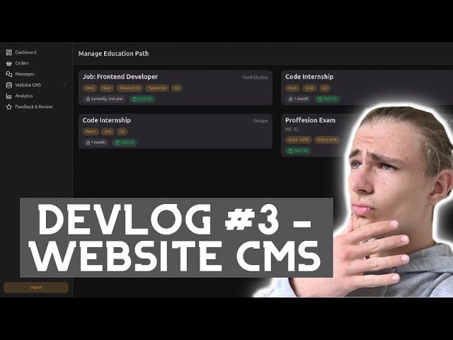 Devlog #3 - adding cms functionality to the dashboard