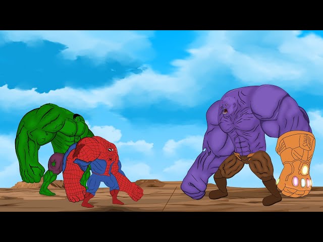 Evolution of Hulk, Spider-Man vs THANOS: Fight Scene - Avengers Infinity War