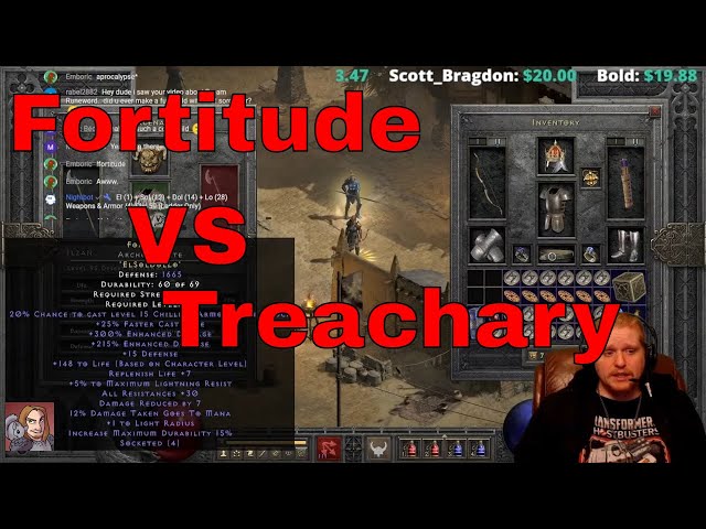 Diablo II Resurrected - Treachery VS Fortitude (Stream Clip)