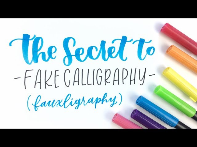 The Secret to Fake Calligraphy | Hand Lettering for Beginners