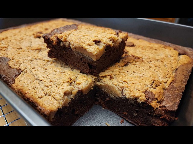 Peanut Butter Cheesecake Brownies - Fudge Brownies with Peanut Butter - The Hillbilly Kitchen
