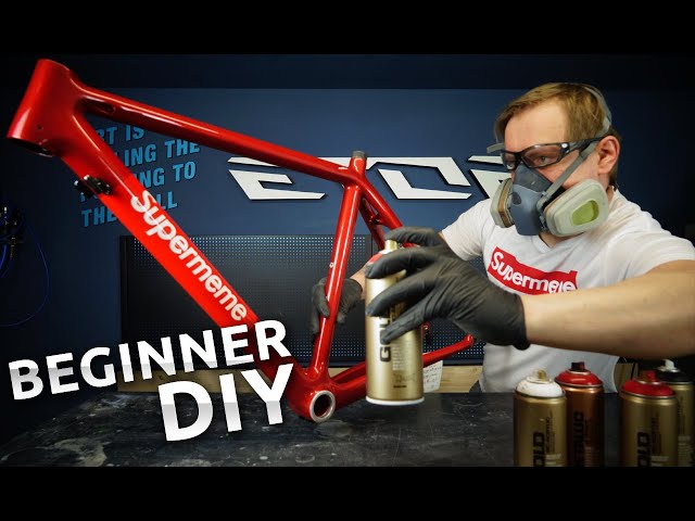 spray paint a bike at home with supreme quality DIY