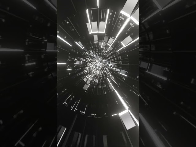 #abstract  #background Video 4k Black White Metallic Tunnel VJ #loop  NEON #visual #asmr Blender-Art