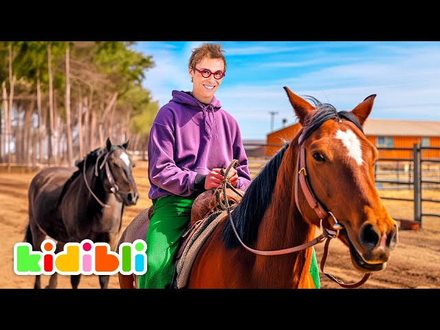 Let's ride a Horse! | Learn Horse Riding | Educational Animal Videos for Kids | Kidibli