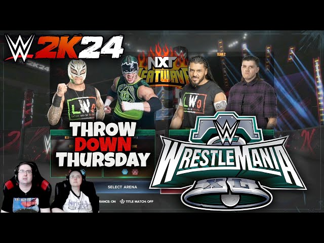 WWE 2K24 Wrestlemania 2024 -  THROW DOWN THURSDAYS Eric & Mary Let’s Play