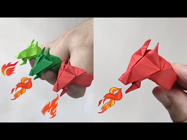Origami DRAGON RING | How to make a paper dragon ring