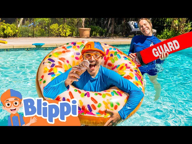 Blippi Learns Pool Safety Rules! Educational Summer Videos for Kids