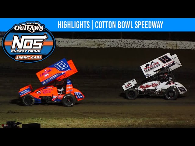 World of Outlaws NOS Energy Drink Sprint Cars | Cotton Bowl Speedway | March 16, 2024 | HIGHLIGHTS