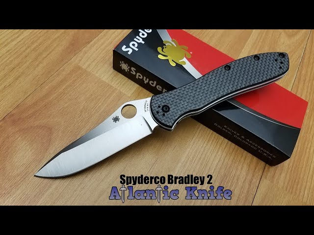 SPYDERCO BRADLEY 2 FOLDING BLACK CARBON FIBER KNIFE 134cfp2