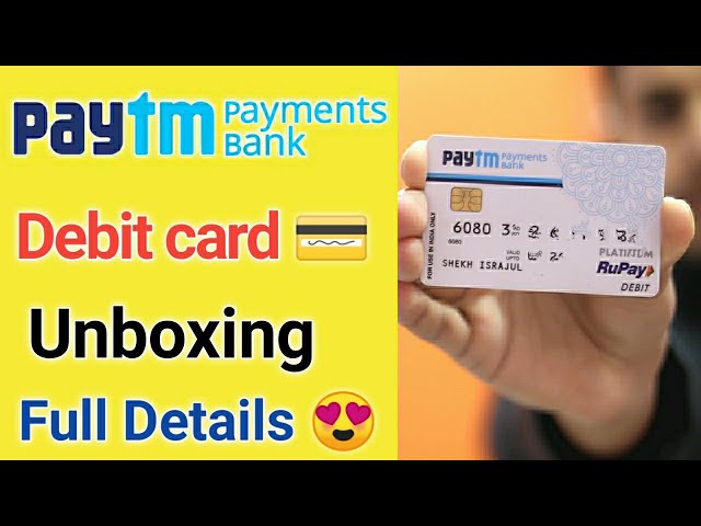 Paytm Debit Card unboxing, Pin Generation, Apply Online¦Paytm Payment Bank Debit card Charges Online