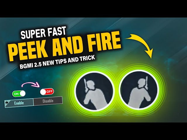 🔥Super Fast Peek And Fire Secret Settings | How to improve peek and fire in BGMI