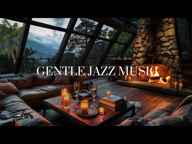 Gentle Rain in a Warm Attic | Soothing Jazz Music for Relaxation and Stress Relief