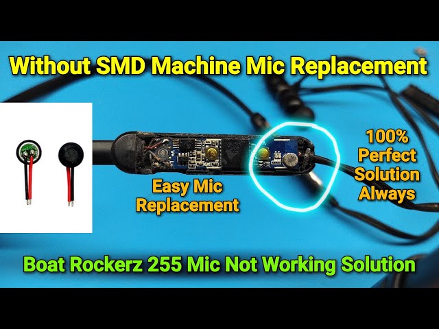 Wireless Earphone 2 Pin SMD Mic Replacement Without SMD Machine | Boat Rockerz 255