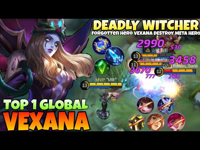 DEADLY WITCHER VEXANA DESTROY META HERO! | Vexana Best Build and emblem | Top 1 Global Vexana | MLBB