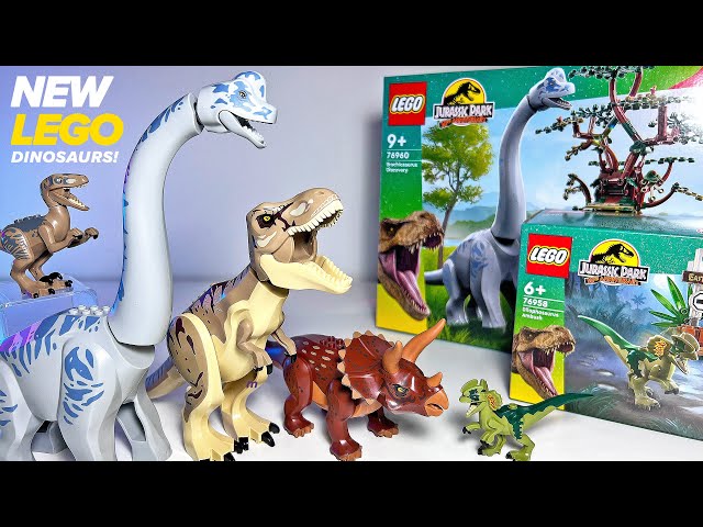 NEW LEGO Dinosaurs! Jurassic Park 30th Anniversary Brachiosaurus, T-Rex, Triceratops, Velociraptor