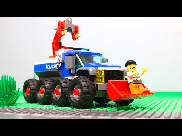 LEGO Lego Police Super Truck Experimental police tow bulldozer and  Cars for kids