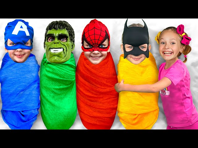 Five Little Superheroes | Kids Songs And Nursery Rhymes | Maya Mary Mia
