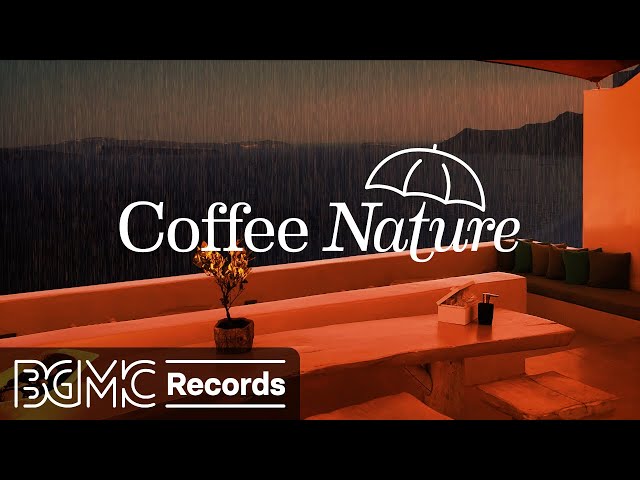Rainy Night Coffee Shop Ambience - Relaxing Piano Jazz Music with Rain Sounds