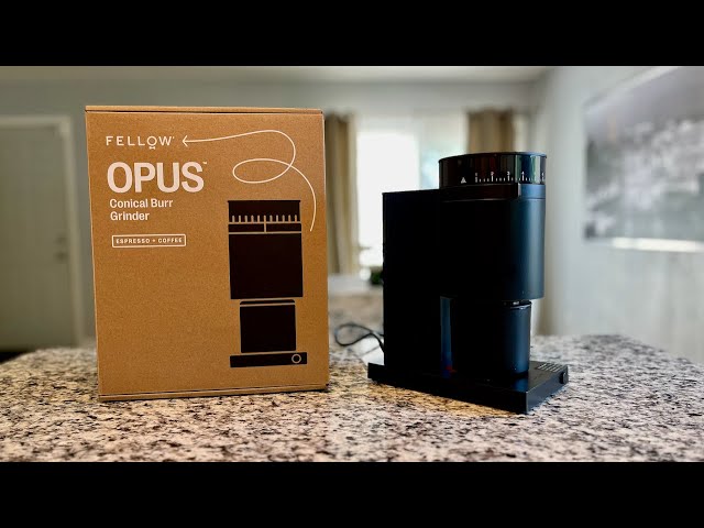 Fellow Opus 40 mm conical burr grinder box opening, live video!   ￼￼