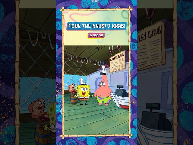 tour the krusty krab in 360 VR! | spongebob #shorts