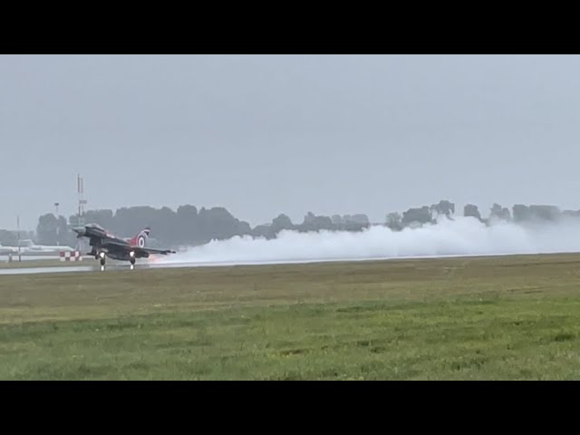 RIAT 2023. TYPHOON takes off in BIBLICAL conditions on Friday.