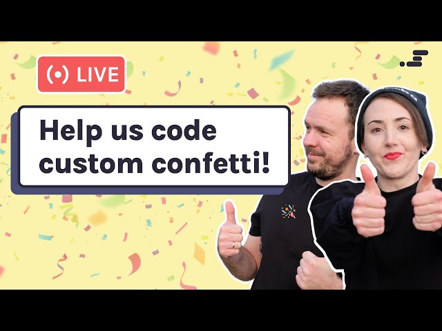 Help us code JavaScript confetti [HTML, CSS, JavaScript]